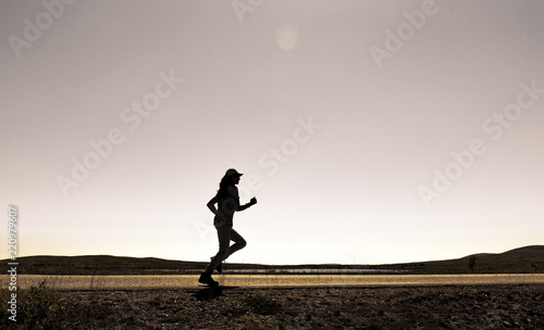 Freau beim Jogging