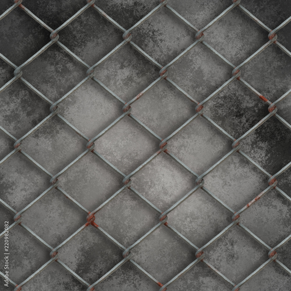 3D render of a wire mesh on grunge background 3D render of a wire mesh on grunge background