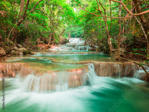 Landscape waterfall in the forest, Thailand