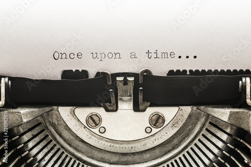 Once upon a time typed on a vintage typewriter