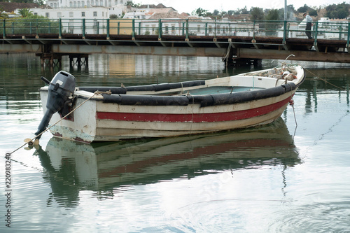 small motorboat moored