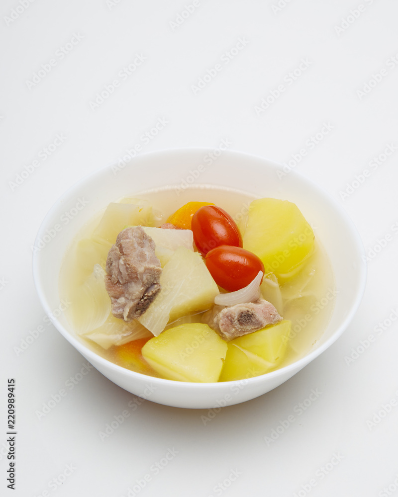 Pork soup with vegetables Pork soup with vegetables