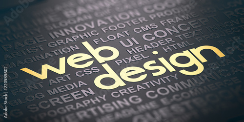 Web Design Background. Visual Communication Concept photo
