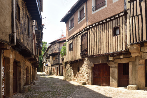 typical houses of the medieval village of La Alberca,Salamanca province, Castilla y Leon, Spain © curto