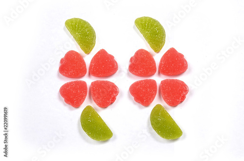 fruit colored marmalade