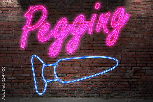 Pegging Neon Lettering photo