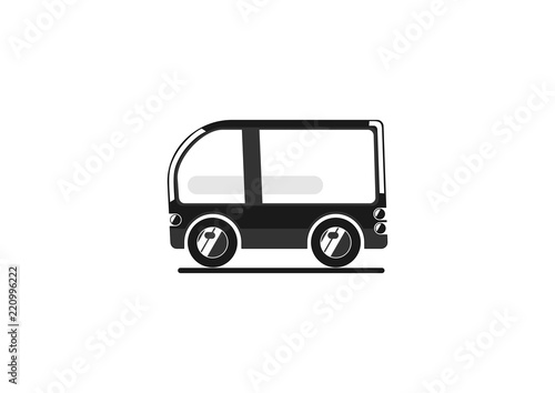 Truck icon. Simplified vehicle for infographics. Flat vector.