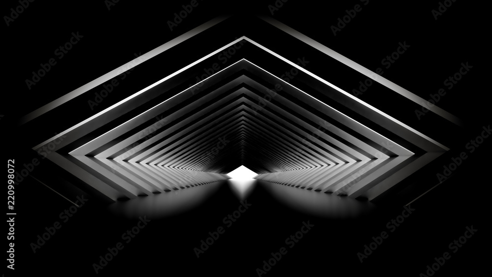 Grim black empty interior. 3d illustration, 3d rendering. Grim black empty interior. 3d illustration, 3d rendering.