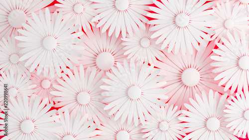 Flower pattern. 3d illustration, 3d rendering. © Pierell