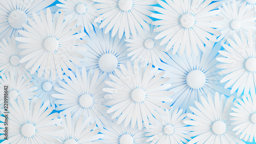 Flower pattern. 3d illustration, 3d rendering.