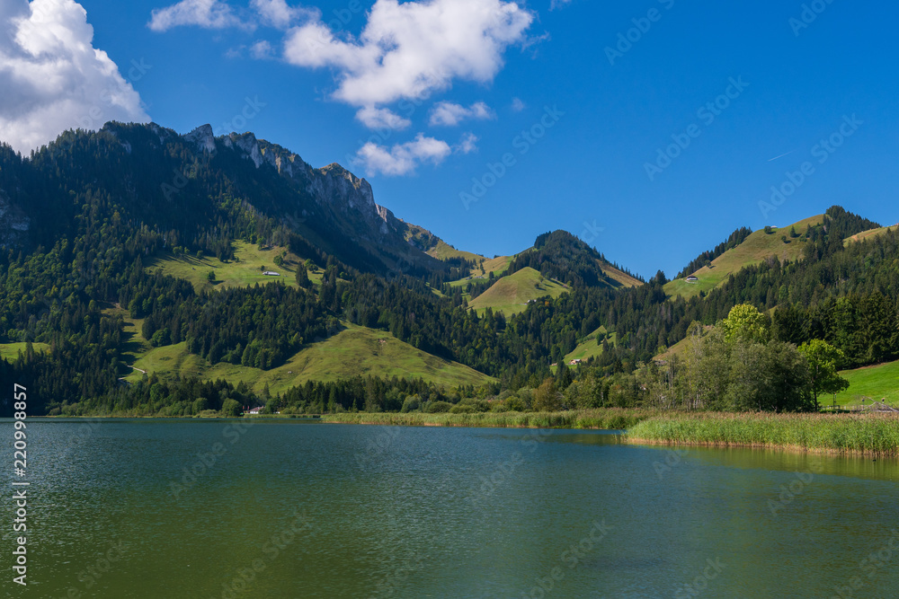 Seelandschaft in den Schweizer Bergen Seelandschaft in den Schweizer Bergen
