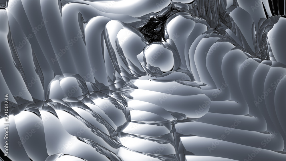 Obraz premium Gray metallic background. 3d illustration, 3d rendering.