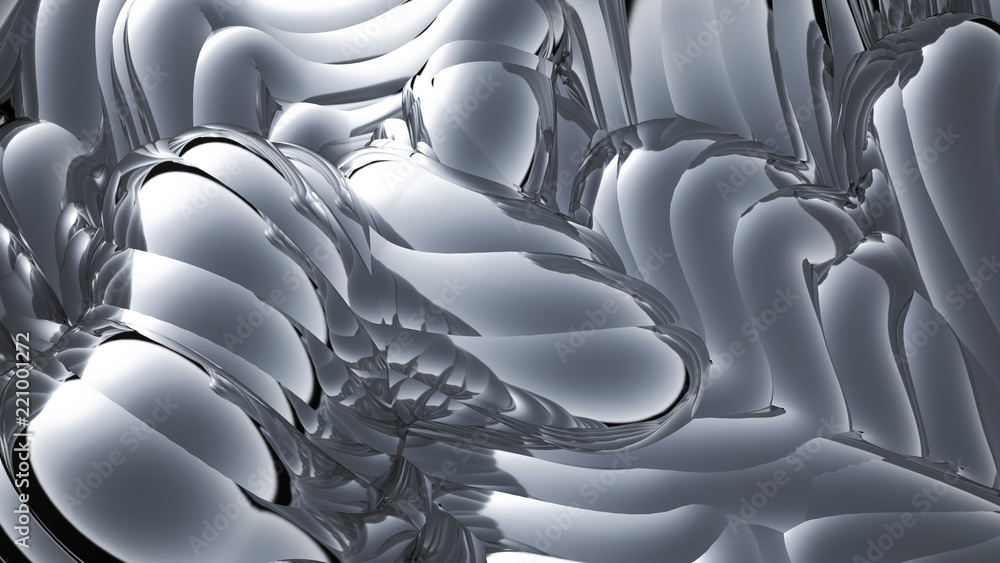 Obraz premium Gray metallic background. 3d illustration, 3d rendering.