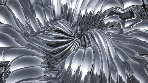 Gray metallic background. 3d illustration  3d rendering.