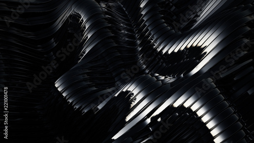 Black metallic background. 3d illustration  3d rendering.