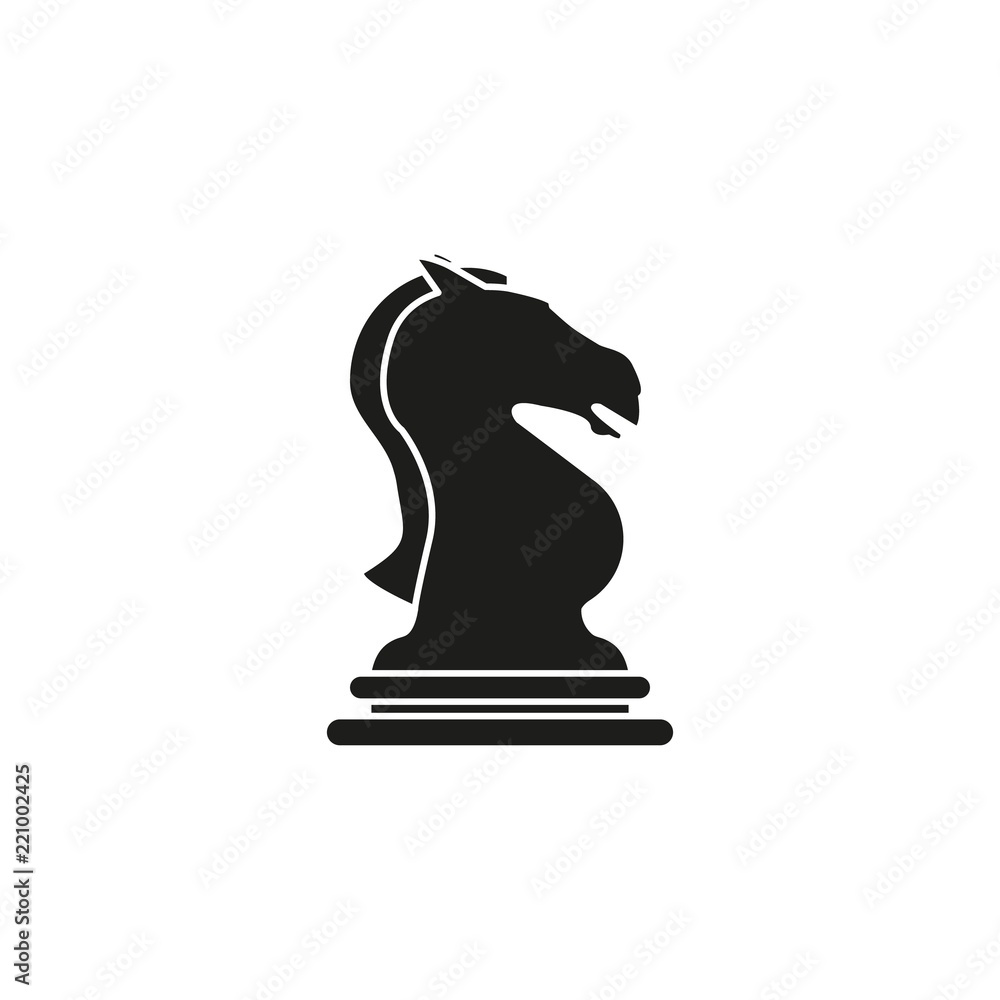 Knight of chess icon black the toy success Knight of chess icon black the toy success