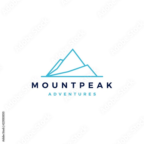mount peak mountain logo vector icon illustration