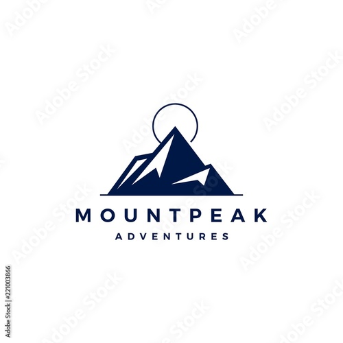 mount peak mountain logo vector icon illustration
