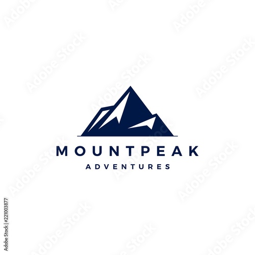 mount peak mountain logo vector icon illustration