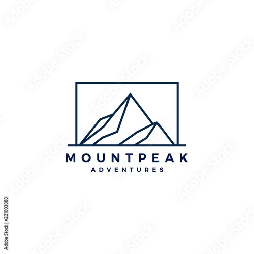 mount peak mountain logo vector icon illustration