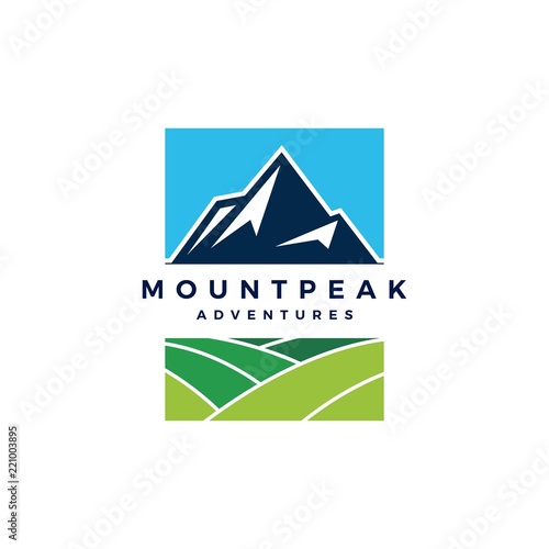 mount peak mountain logo vector icon illustration