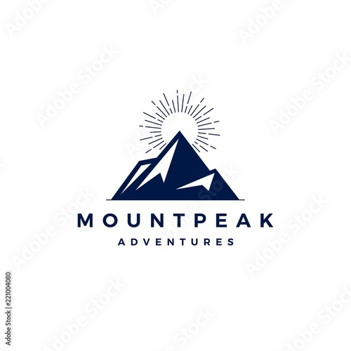 mount peak mountain logo vector icon illustration