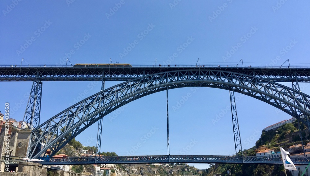 Douro River with bridges , Portugal Douro River with bridges , Portugal