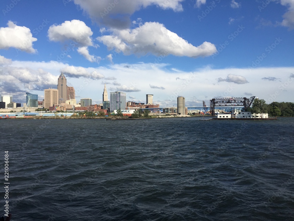 Cleveland from Lake Erie on Summer Day (2018)