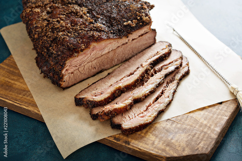 Obraz na płótnie Sliced slowly cooked brisket