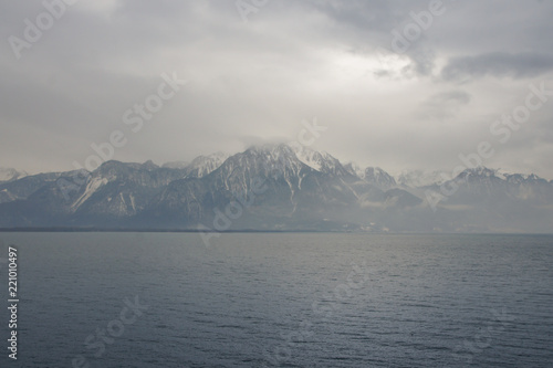 Clouds over the mountains.