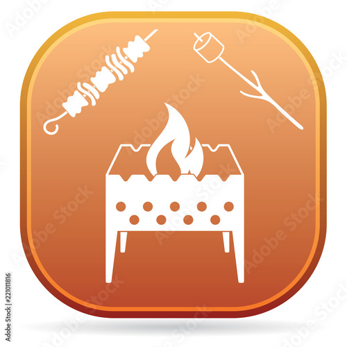Brazier, zephyr and kebab icon