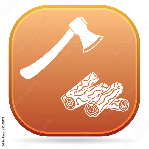 The ax and firewood icon