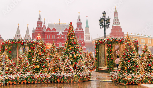 Photography Moscow. Christmas decorations on red square.