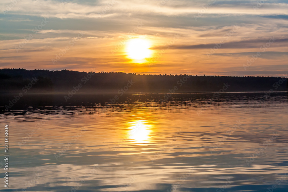  charming sunset on Lake Seliger