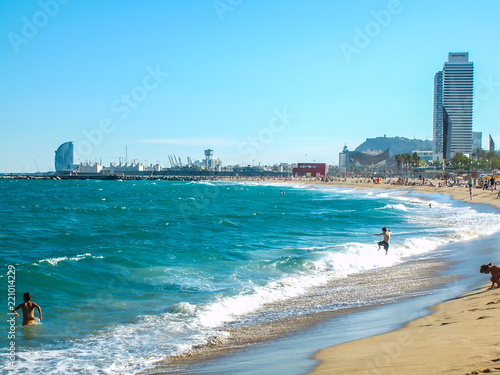 View on the beach of Barcelona, Catalonia - Spain © REDMASON