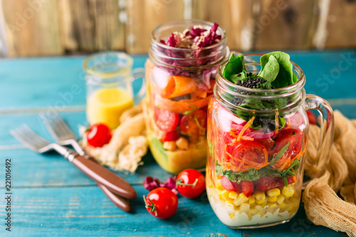Healthy Homemade Jar Salad