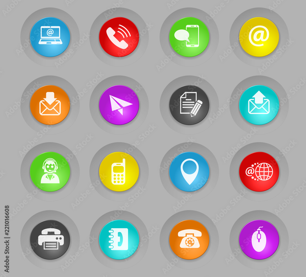 contact us icon set contact us icon set