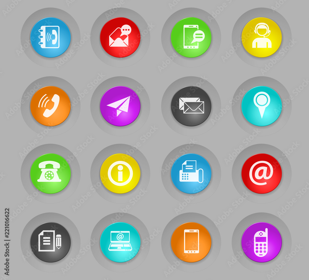contact us icon set contact us icon set