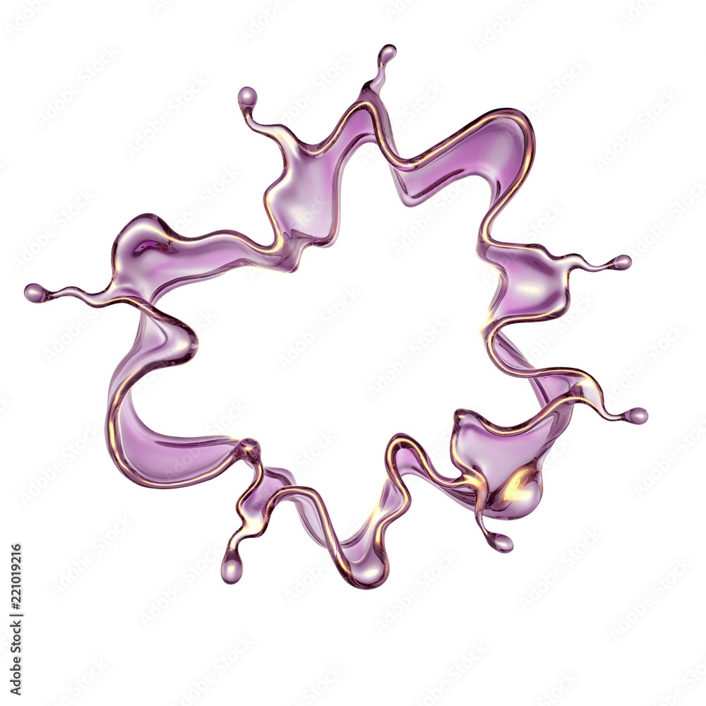 A splash of a transparent green liquid. 3d illustration, 3d rendering. A splash of a transparent green liquid. 3d illustration, 3d rendering.