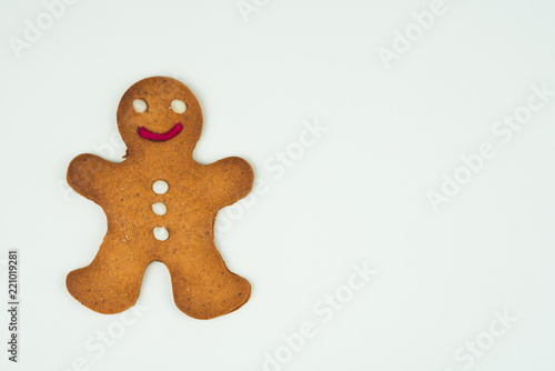 Man cookie on white background