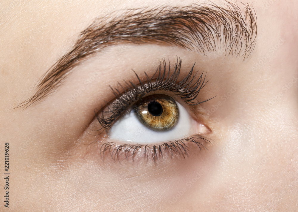 Obraz premium A beautiful insightful look woman's eye. Close up shot.