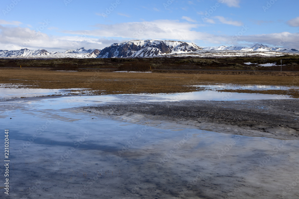 The scenic view at Thingvellir