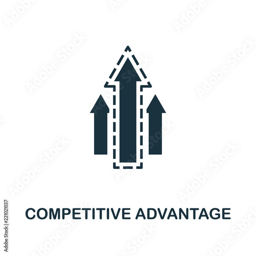 Competitive Advantage icon. Monochrome style design from management icon collection. UI. Pixel perfect simple pictogram competitive advantage icon. Web design, apps, software, print usage.