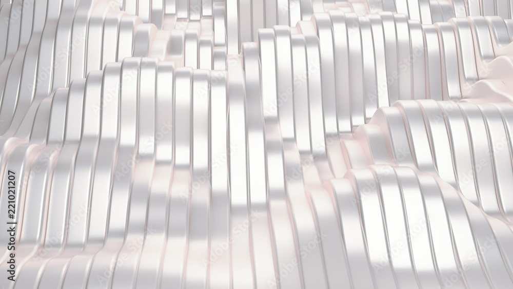 White silver metallic background with waves and lines. 3d illustration, 3d rendering. White silver metallic background with waves and lines. 3d illustration, 3d rendering.