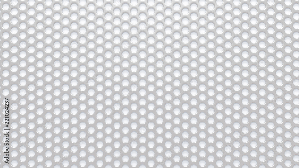 White background grille. 3d illustration, 3d rendering.