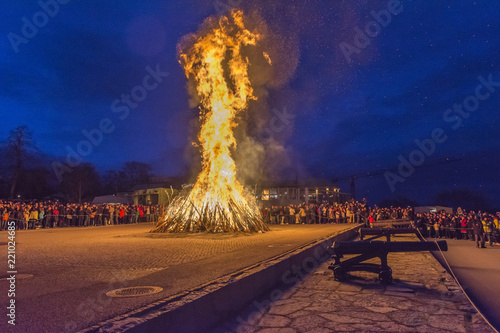 Photography Det flammande Valborgsmässobålet på Skansen i Stockholm