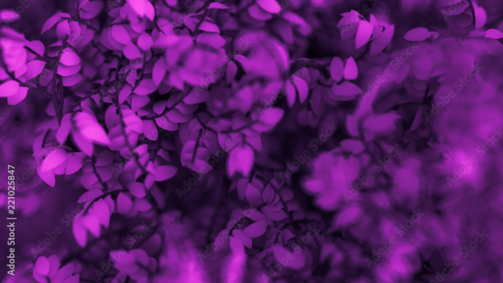 Beautiful purple background with leaves, season of the year. 3d illustration, 3d rendering. Beautiful purple background with leaves, season of the year. 3d illustration, 3d rendering.