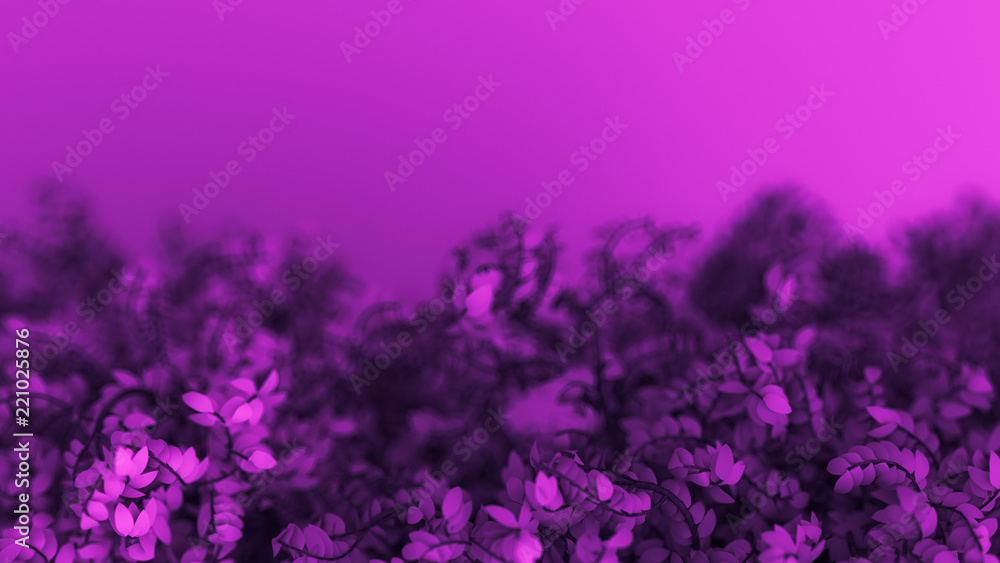Beautiful purple background with leaves, season of the year. 3d illustration, 3d rendering. Beautiful purple background with leaves, season of the year. 3d illustration, 3d rendering.