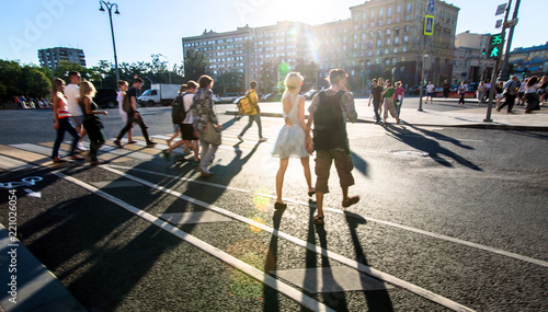 People walking on street