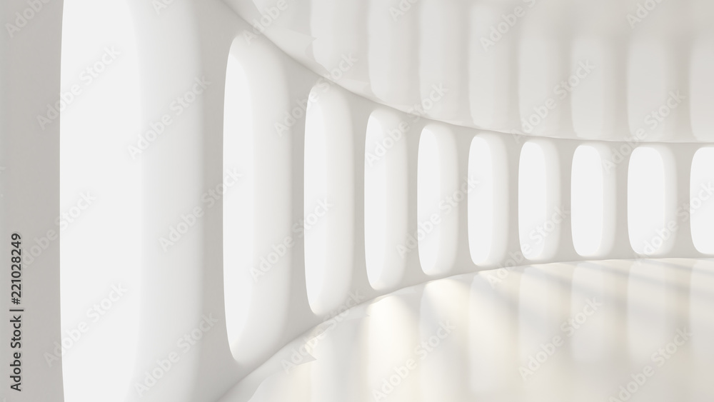 Futuristic white empty matte interior. 3d illustration, 3d rendering. Futuristic white empty matte interior. 3d illustration, 3d rendering.